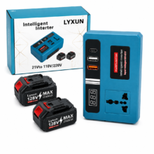 اینورتر هوشمند تک پريز برند LYXUN با دو باطري 128V