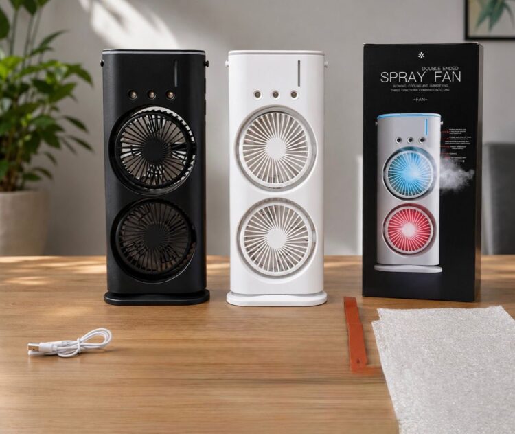 پنکه رو میزی مه پاش دوقلو مدل   Doubl Spray Fan